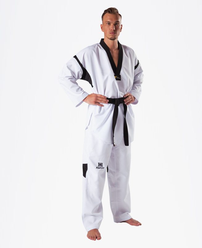 kimono za taekwondo kwon revolution black mesh 1051
