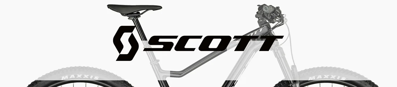 scott bicikli banner sa logom i biciklom u pozadini naglašenih dijelova