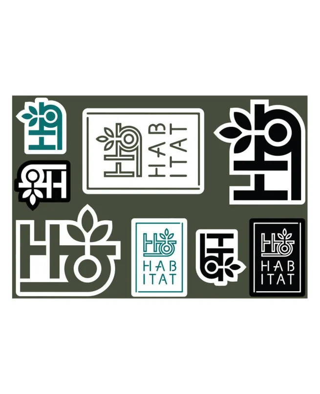 habitat naljepnice logo sheet stickers
