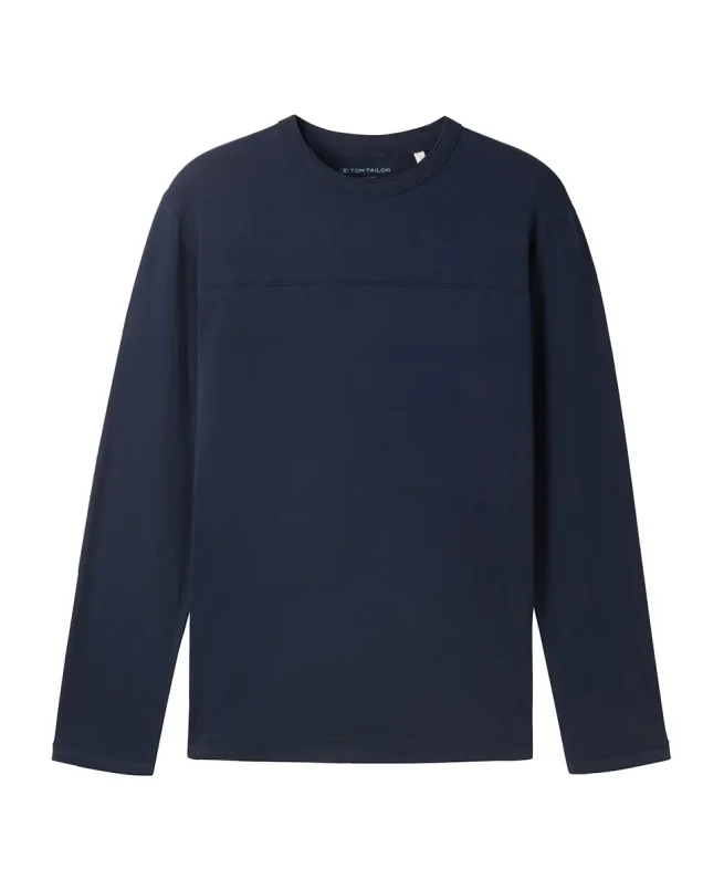 Tom Tailor Majica Long-sleeved Shirt With Organic Cotton