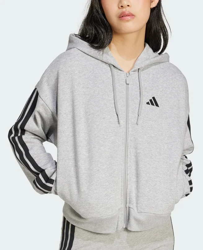 Adidas Dukserica Essentials 3-Stripes French Terry Full-Zip Hoodie - Image 2