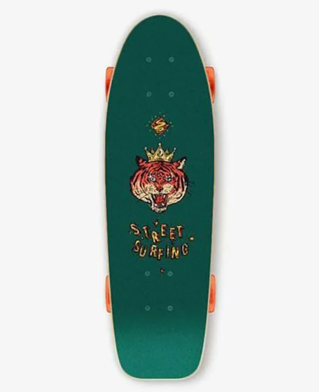 Street Surfing Skateboard Cruiser Kicktail 28 Royal Tiger - Image 2