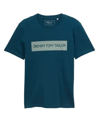 Tom Tailor Majica Basic With Logo Print