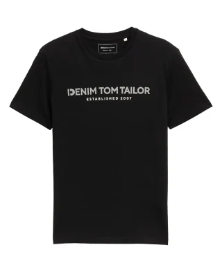Tom Tailor Majica Basic With Logo Print