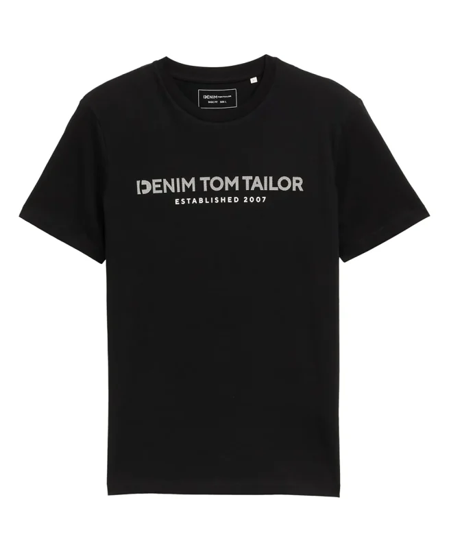 Tom Tailor Majica Basic With Logo Print
