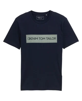 Tom Tailor Majica Basic With Logo Print
