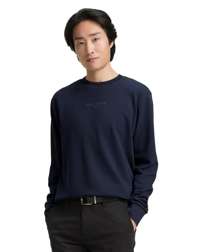 Tom Tailor Majica Basic With Logo Print - Image 2