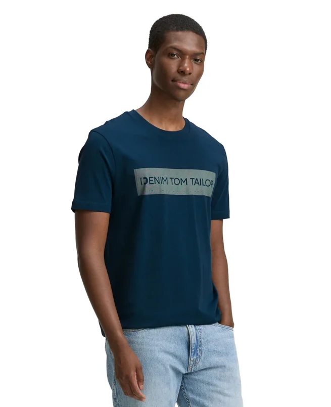 Tom Tailor Majica Basic With Logo Print - Image 2