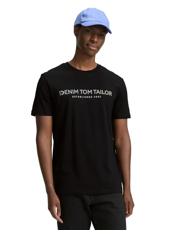 Tom Tailor Majica Basic With Logo Print - Image 2