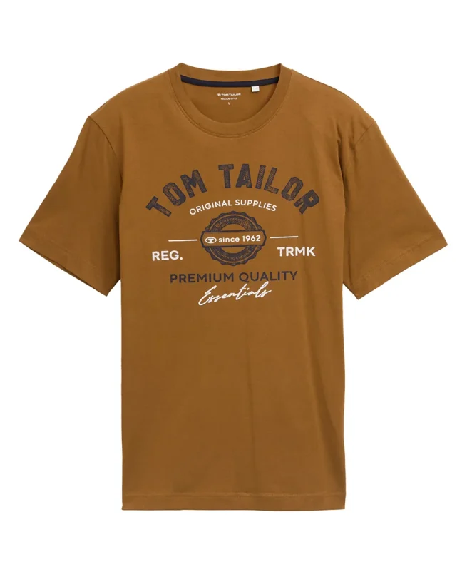 Tom Tailor Majica Basic With Logo Print - Image 3