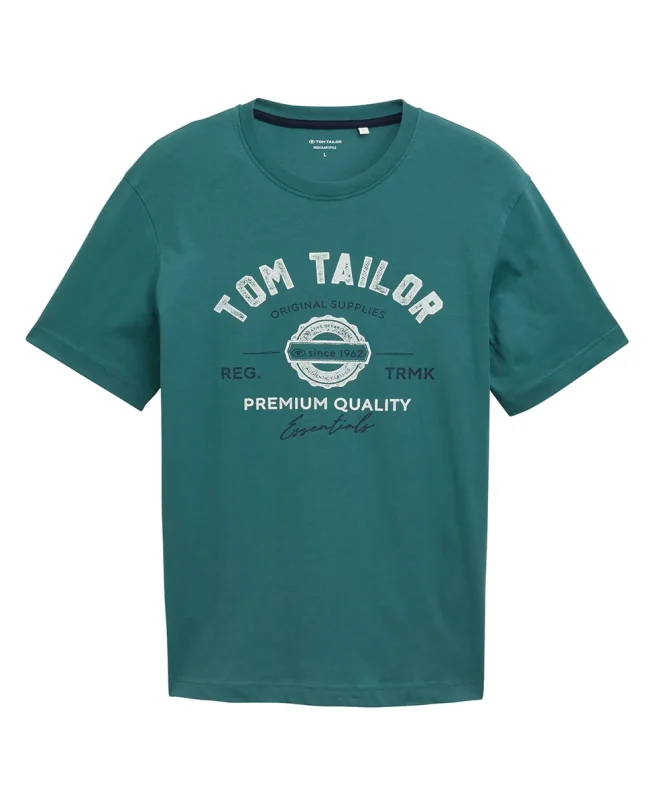 Tom Tailor Majica Basic With Logo Print - Image 3