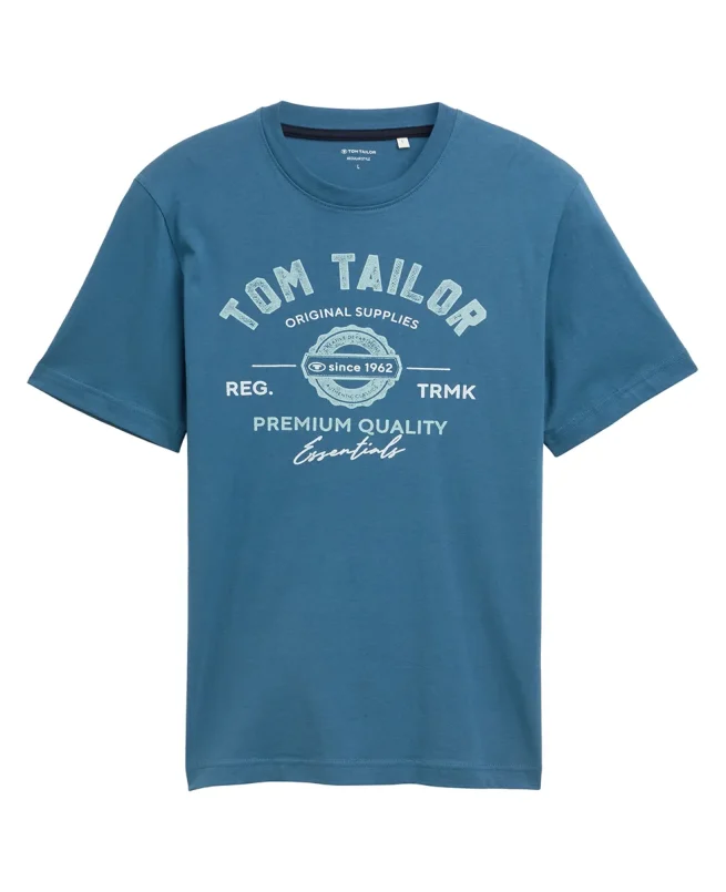 Tom Tailor Majica Basic With Logo Print - Image 3