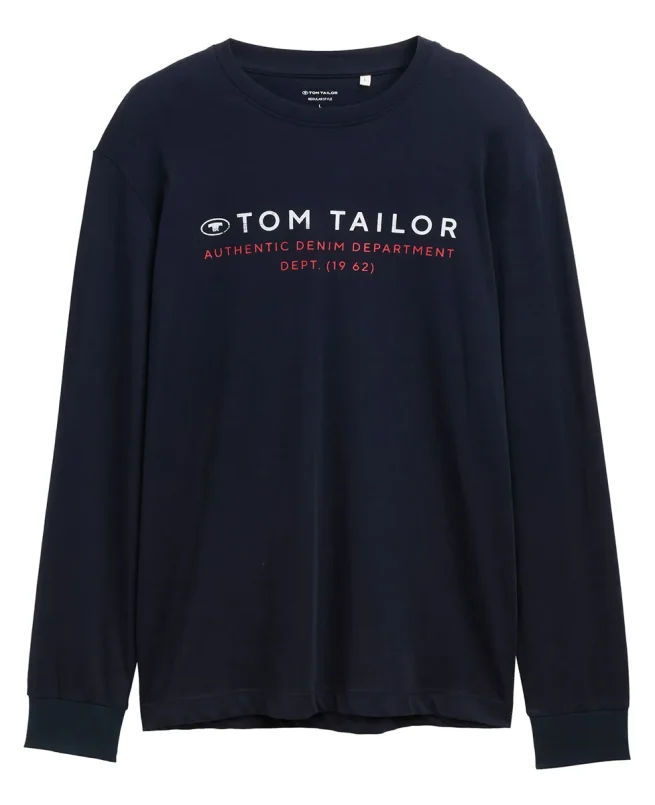 Tom Tailor Majica Longsleeve With Logo Print - Image 3