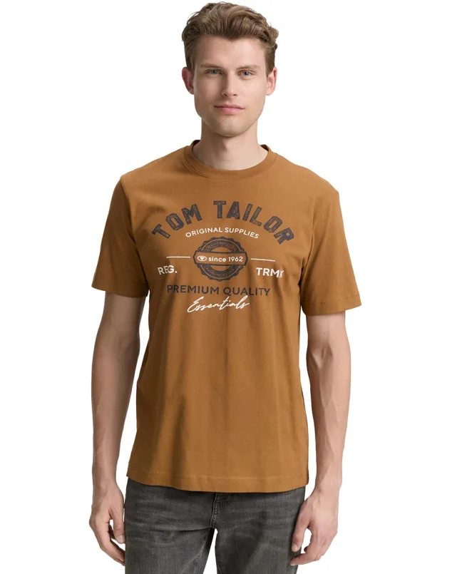 Tom Tailor Majica Basic With Logo Print
