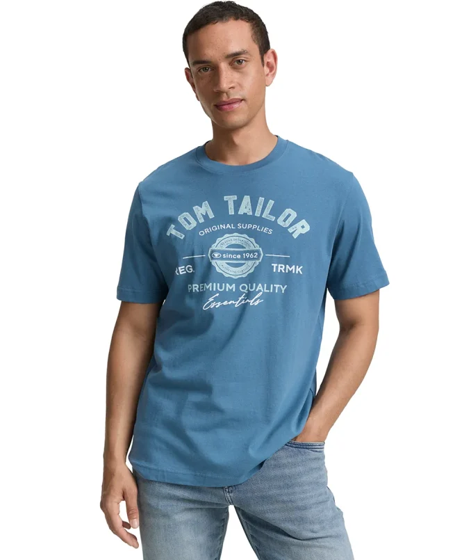 Tom Tailor Majica Basic With Logo Print
