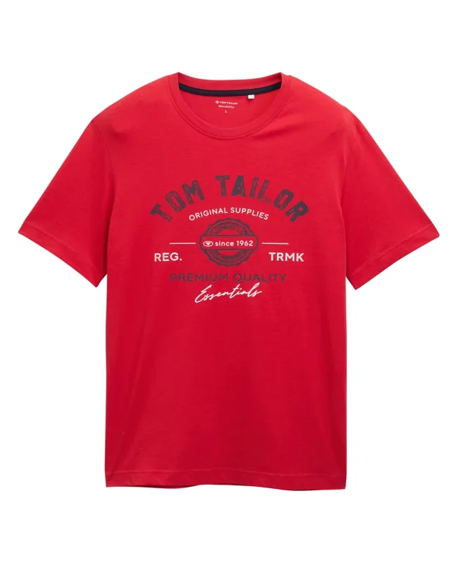 Tom Tailor Majica Basic With Logo Print - Image 3