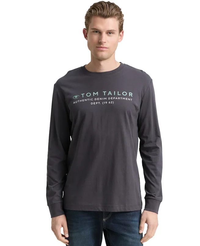 Tom Tailor Majica Longsleeve With Logo Print