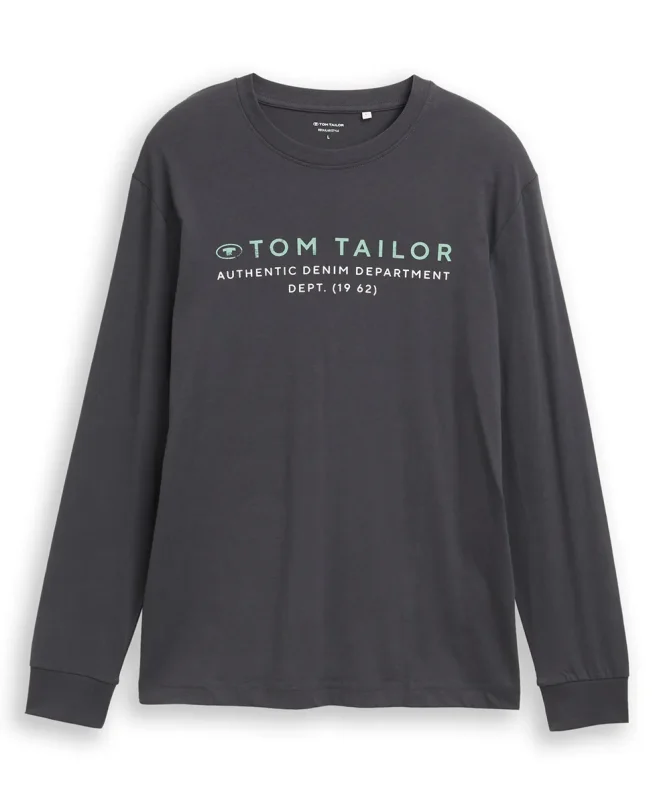 Tom Tailor Majica Longsleeve With Logo Print - Image 3