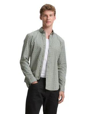 Tom Tailor Košulja Fitted Printed Poplin Shirt