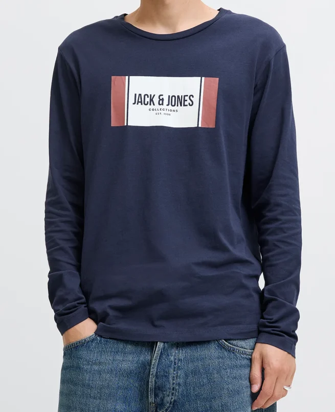 Jack and Jones Majica Logo Longsleeved - Image 3