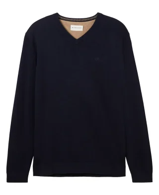 Tom Tailor Džemper Knitted With V-neck