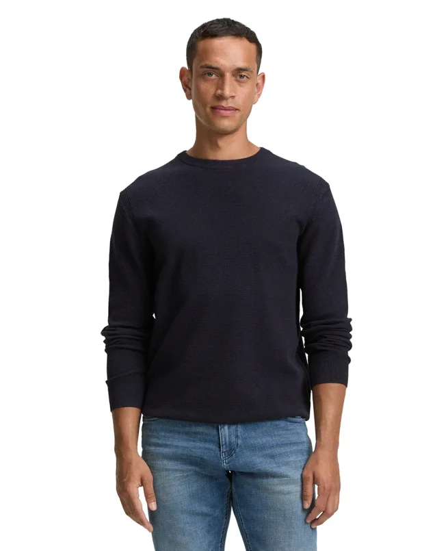 Tom Tailor Džemper Structured Crewneck Knit