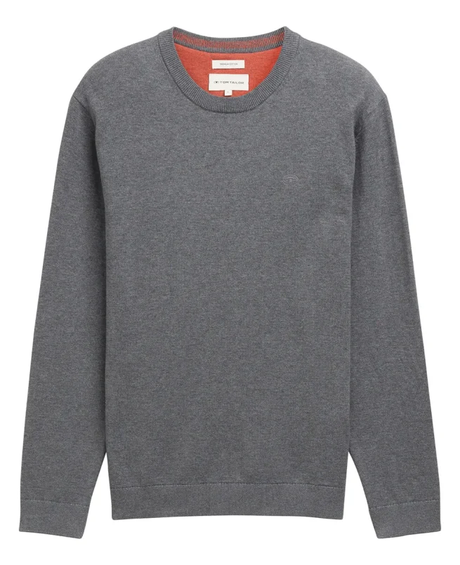 Tom Tailor Džemper Basic Knitted Made From Cotton - Image 3