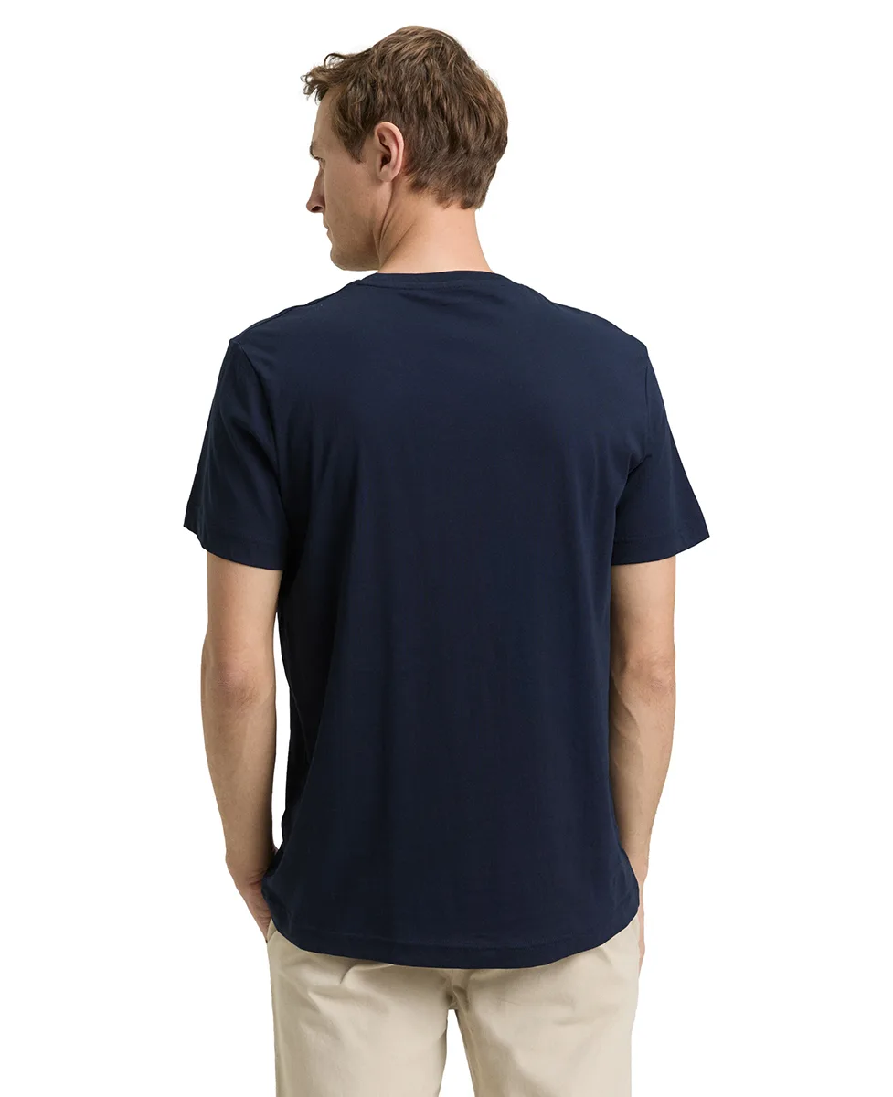 Tom Tailor Majica Basic with Logo Print - Image 2