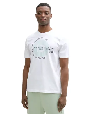 Tom Tailor Majica Basic with Logo Print