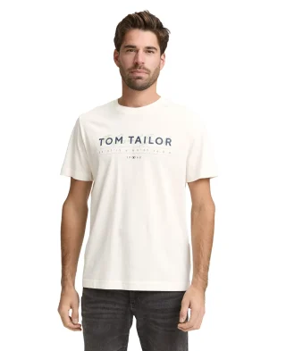 Tom Tailor Majica Basic With Logo Print