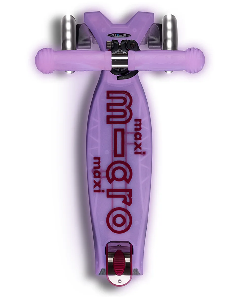 Micro Romobil Maxi Deluxe Glow Led Plus Bright Purple - Image 3