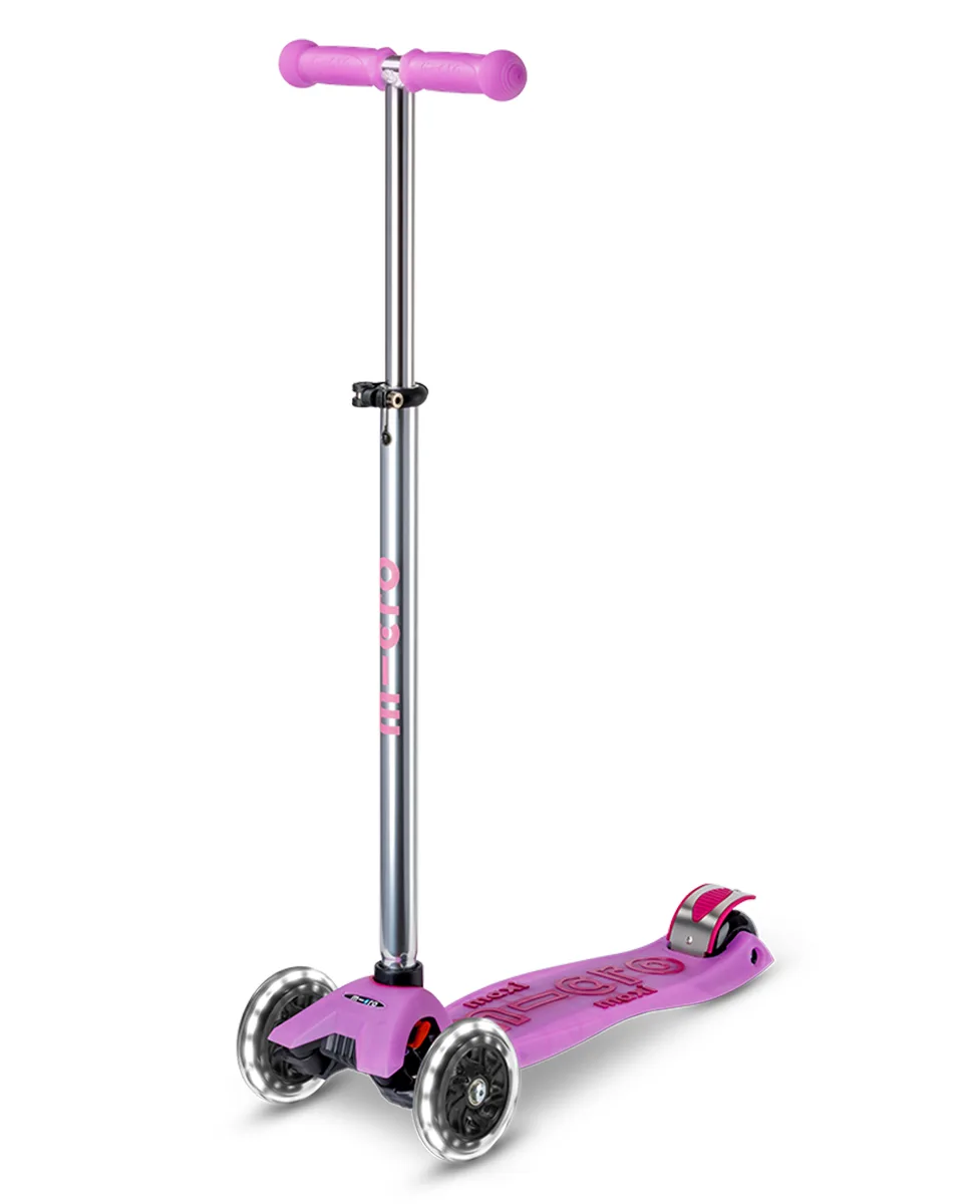 Micro Romobil Maxi Deluxe Glow Led Plus Bright Purple - Image 4