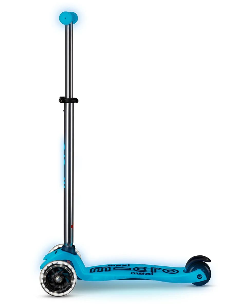 Micro Romobil Maxi Deluxe Glow Led Plus Crystal Blue - Image 2