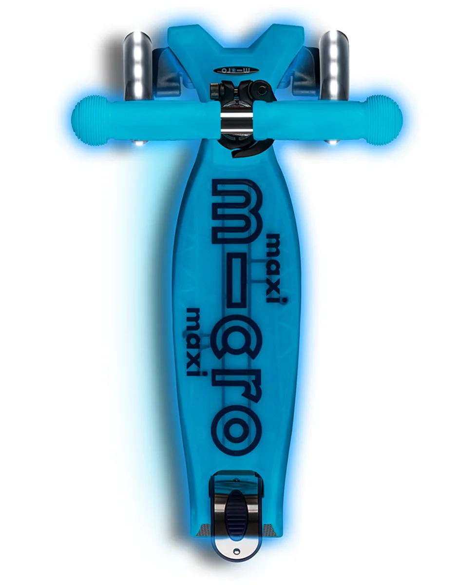 Micro Romobil Maxi Deluxe Glow Led Plus Crystal Blue - Image 3