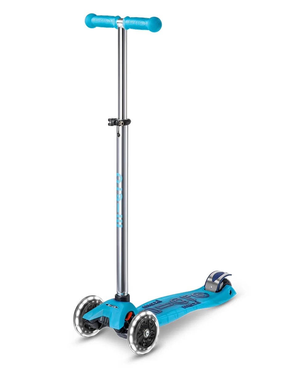 Micro Romobil Maxi Deluxe Glow Led Plus Crystal Blue - Image 4
