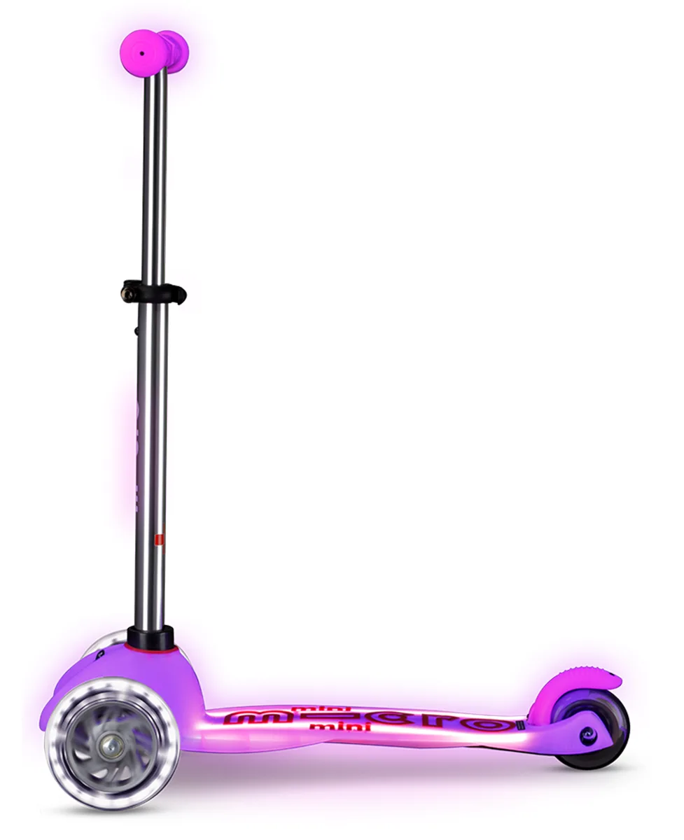 Micro Romobil Mini Deluxe Glow Led Plus Frosty Pink - Image 2