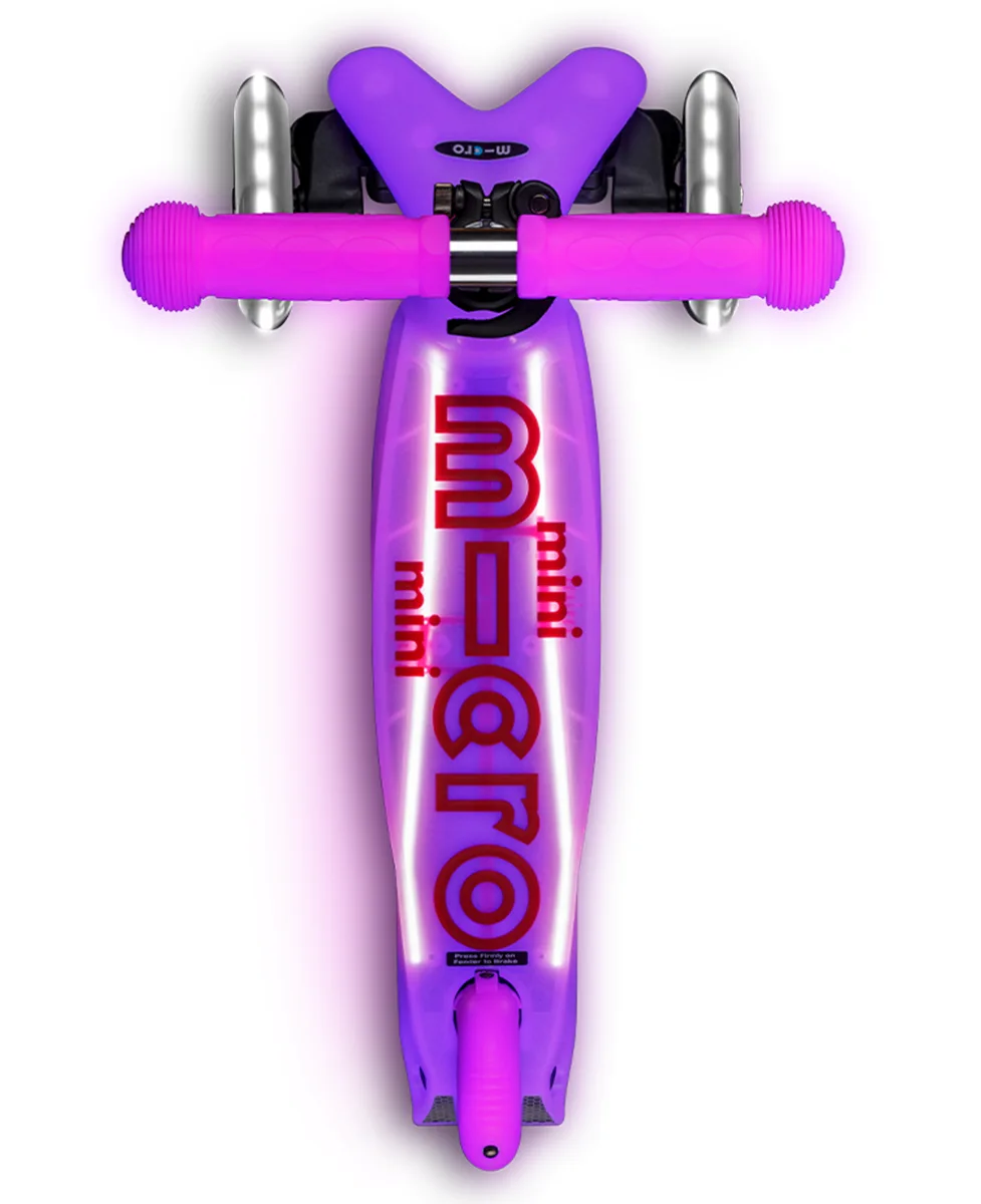 Micro Romobil Mini Deluxe Glow Led Plus Frosty Pink - Image 3