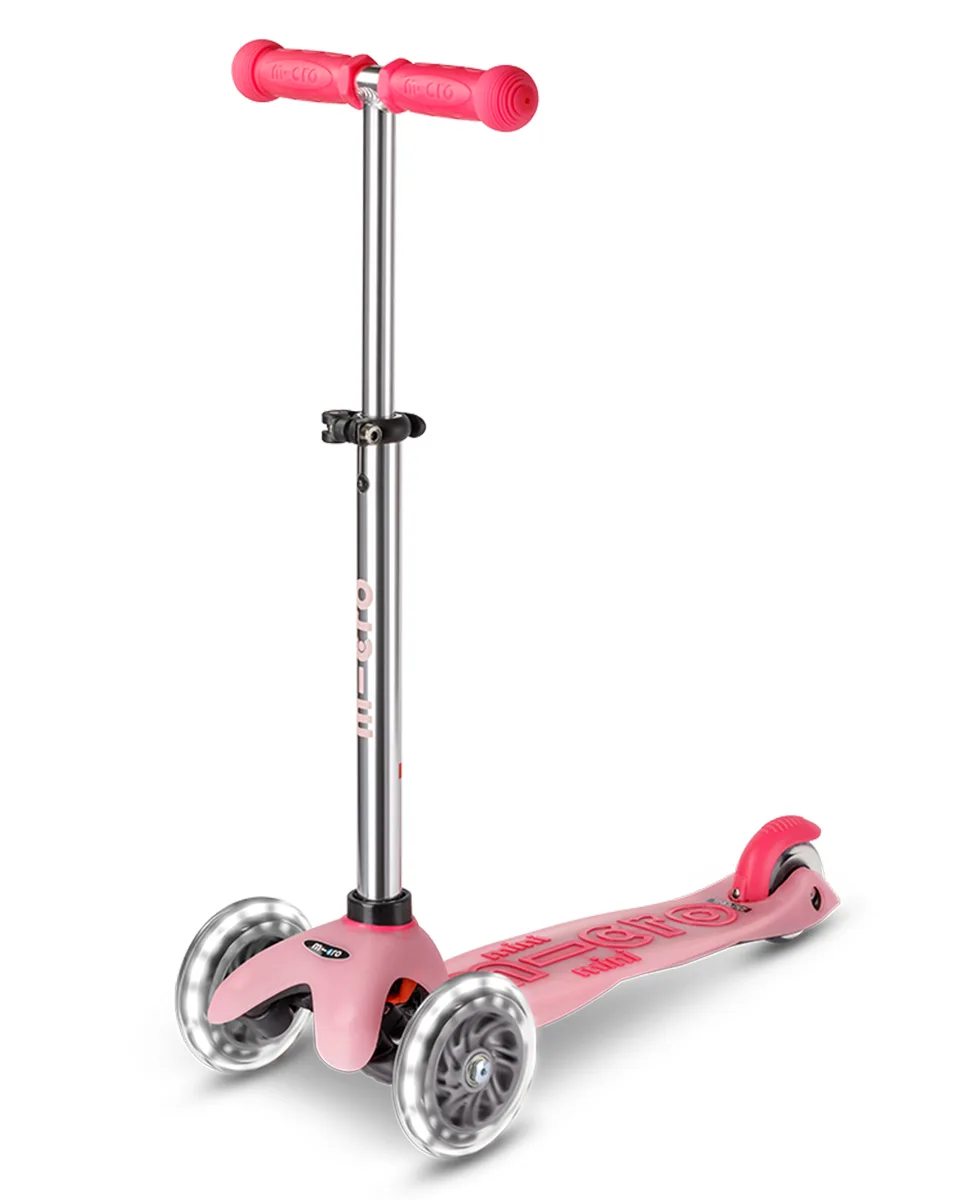 Micro Romobil Mini Deluxe Glow Led Plus Frosty Pink - Image 4