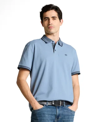 Tom Tailor Majica Polo Piqué With Logo Print