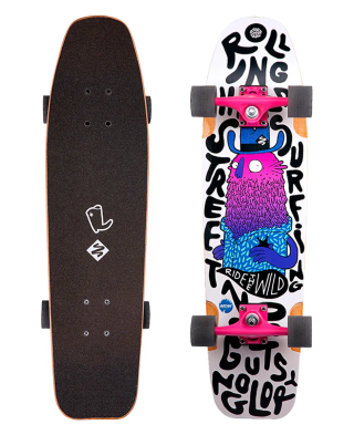 Street Surfing Skateboard Double Kick Freeride 31" Ride The Wild