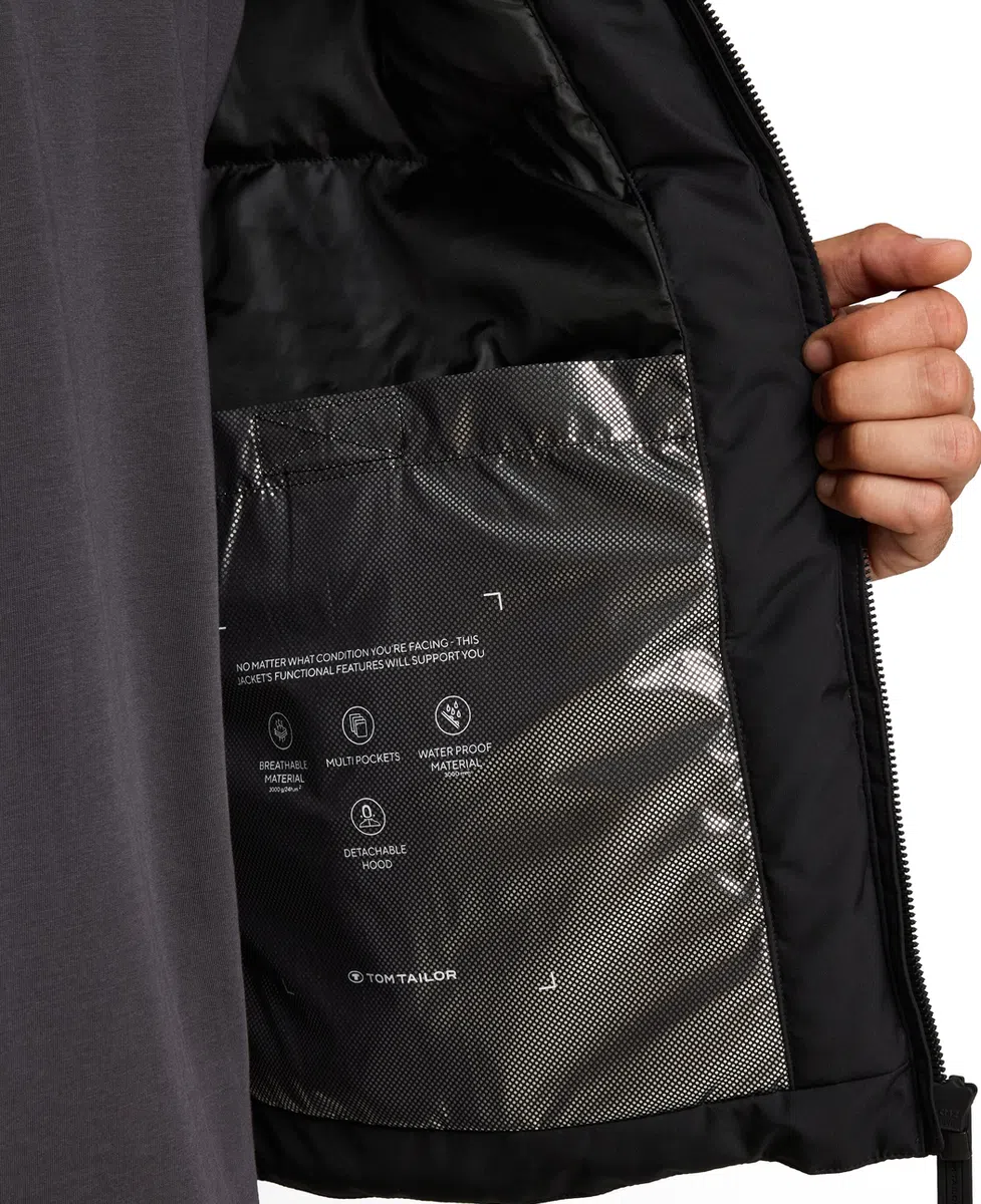 Tom Tailor Jakna Hybrid Puffer Jacket with Detachable Hood - Image 4