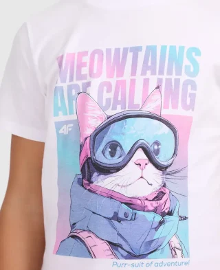 4F Majica Basic T-shirt With Print - Image 4