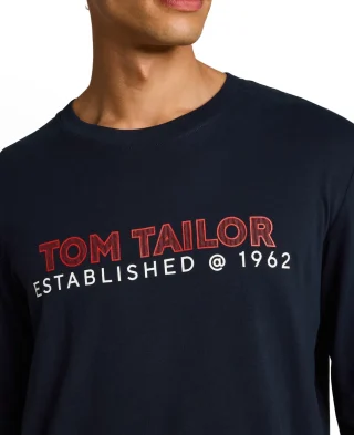Tom Tailor Majica Long-sleeved with Logo Print - Image 4