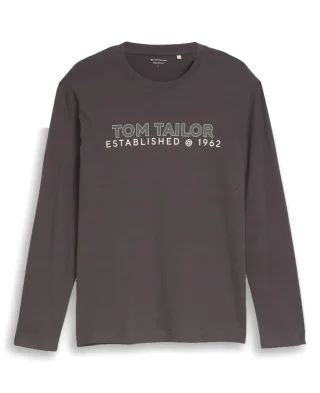 Tom Tailor Majica Long-sleeved with Logo Print - Image 3