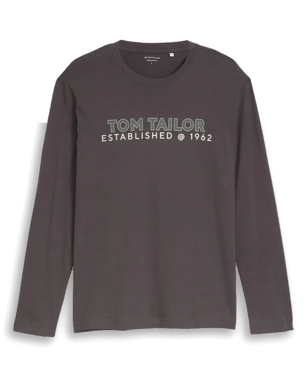 Tom Tailor Majica Long-sleeved with Logo Print - Image 3